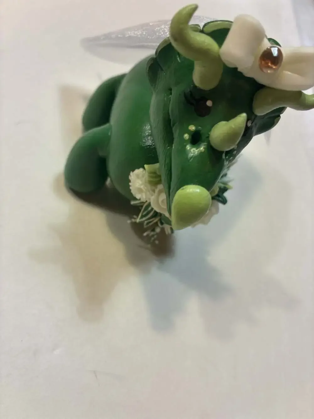 PerlillaPets Handmade Triceratops Wedding Cake Topper Set